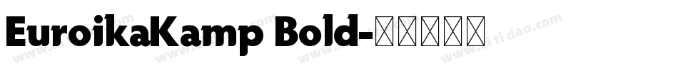 EuroikaKamp Bold字体转换